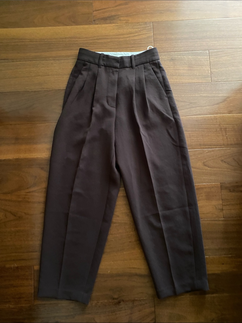 Wilfred Women's Pleated Trousers - Dark Brown